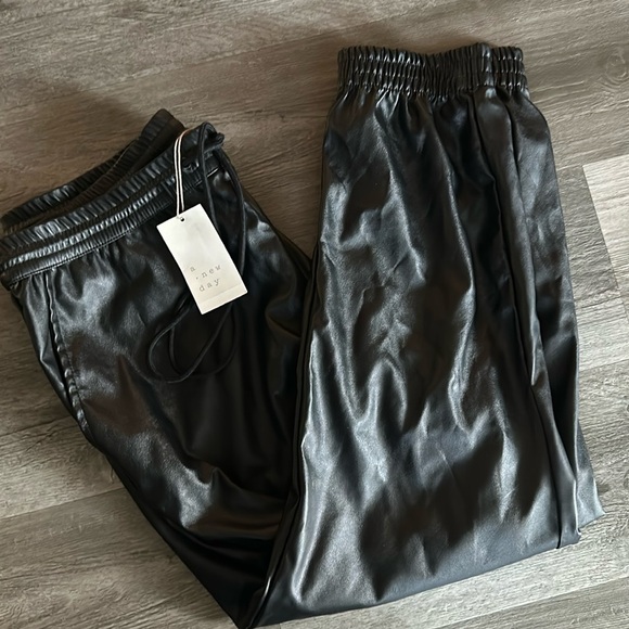 A new Day faux leather joggers - Picture 1 of 4